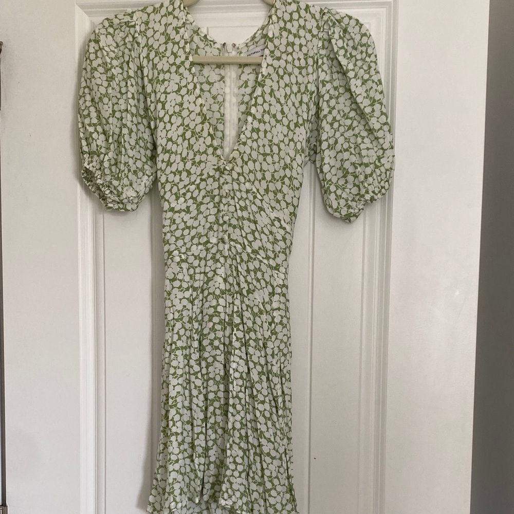 Faithfull the Brand XS/2 Green Floral Dress - Picture 2 of 7